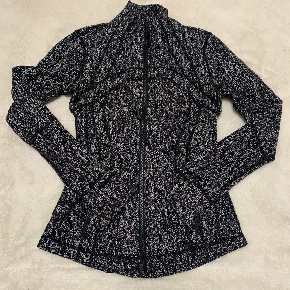 lululemon athletica Black & White Speckled Full-Zip Jacket